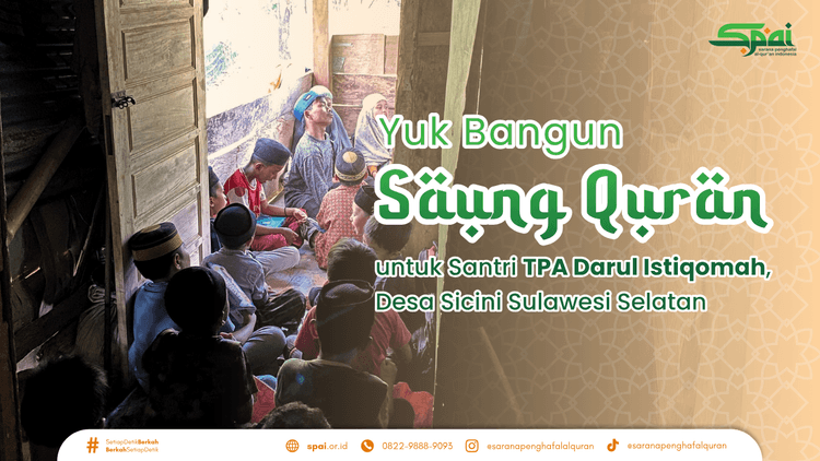 Bangun Saung Quran TPA Darul Istiqomah Desa Sicini